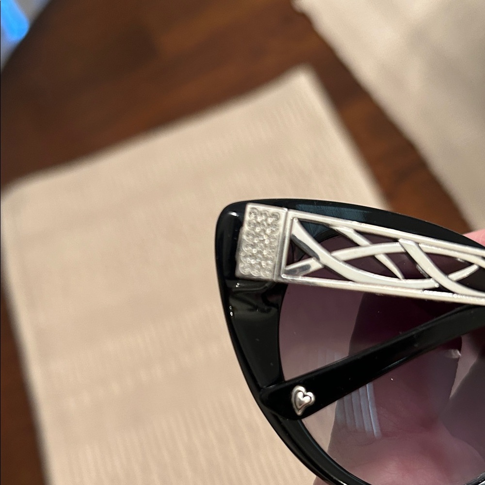 Brighton Glossy Black Cat-Eye Sunglasses - Picture 7 of 12